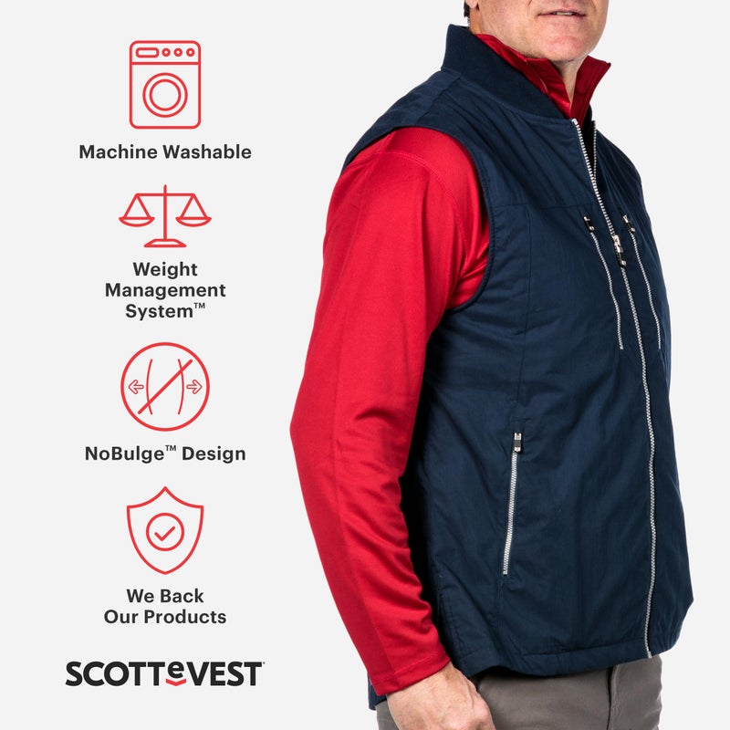 SCOTTeVEST 101 Vest for Men - 9 Hidden Pockets - Water Repellent for Travel & More (Black, 3X-Large) - Image 2